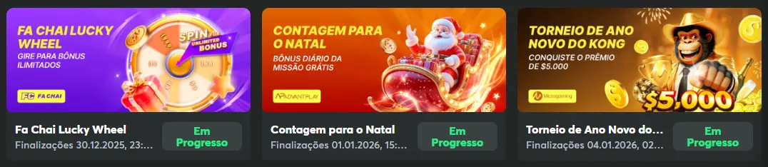 Rodadas grátis atribuídas após registo ou depósito